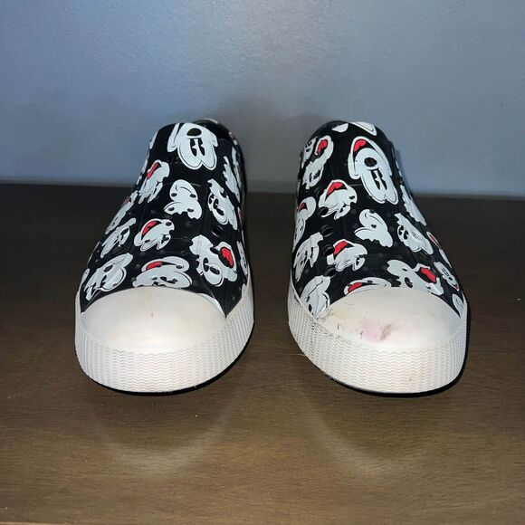 Native Slip On Shoes Disney Mickey Mouse Womens 10 / Mens 8 Black White Red - Picture 3 of 9